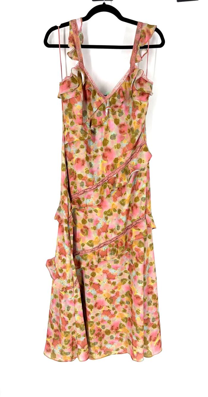 NWT Pink Steve Madden Watercolor Floral Maxi, 4